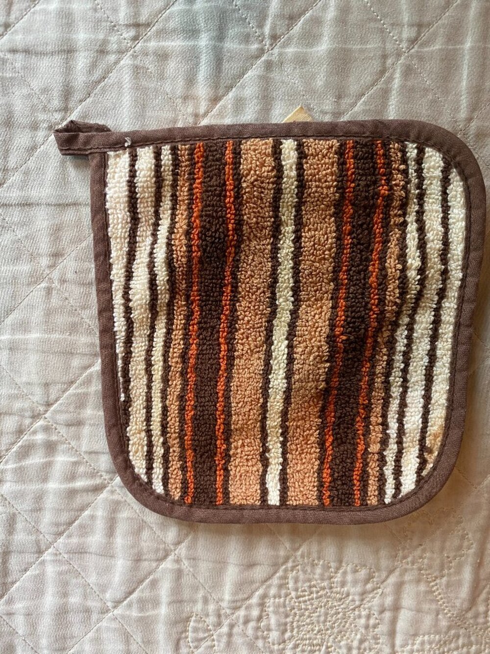 Brown Striped Potholder-Cannon
